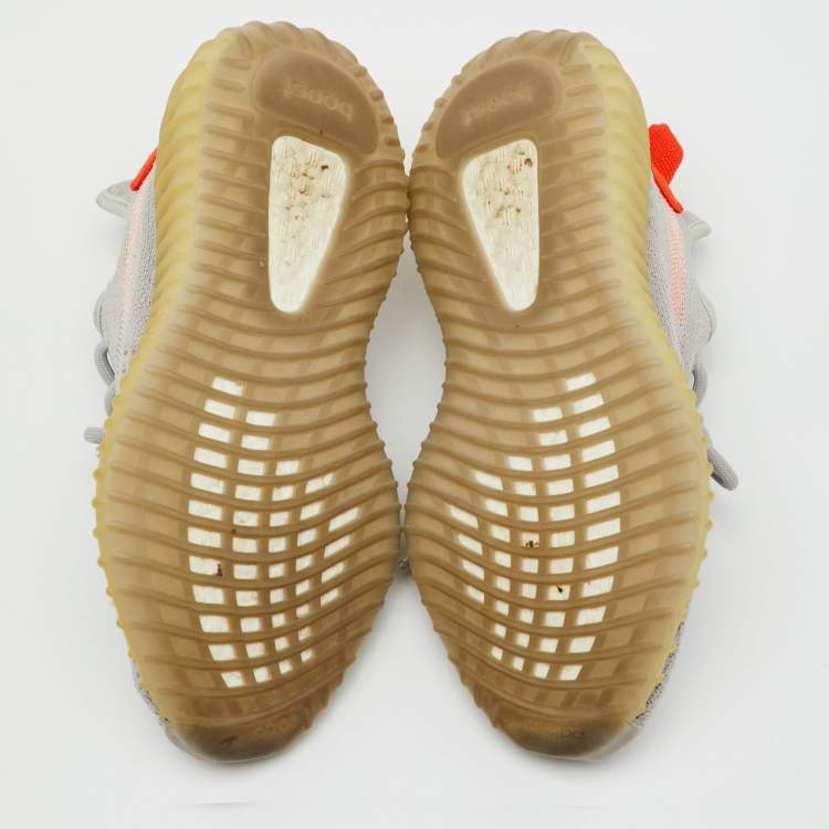 Pre Owned Yeezy x Adidas Grey Knit Fabric Boost 350 V2 Tail Light Sneakers Size 37 1/3