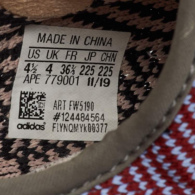 Pre Owned Yeezy x Adidas Multicolor Knit Fabric Boost 350 V2 Yecheil Sneakers Size 36 2/3