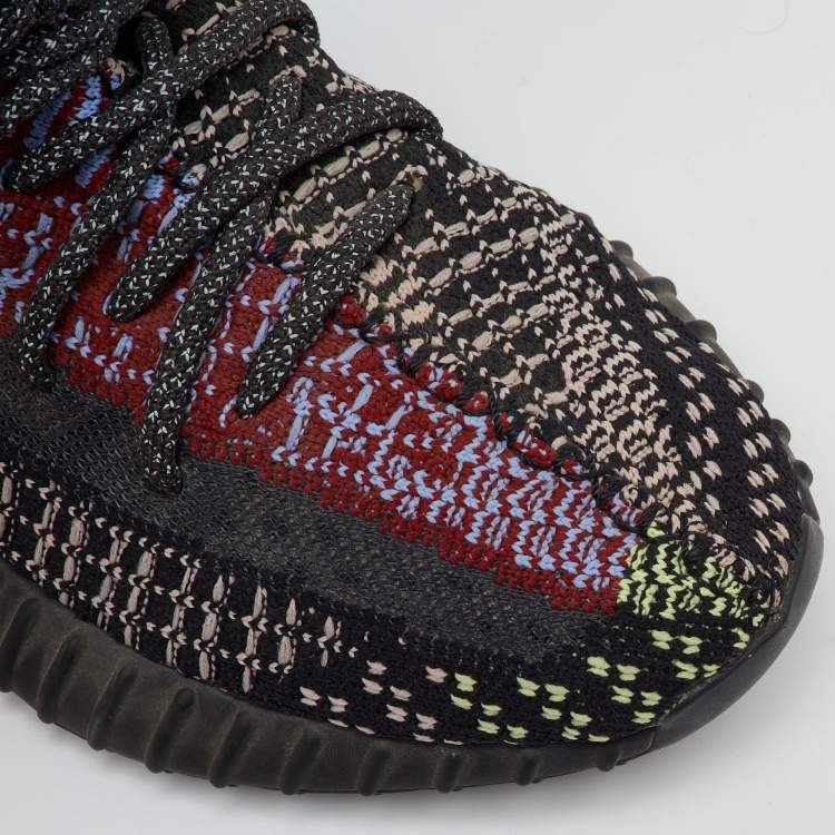 Pre Owned Yeezy x Adidas Multicolor Knit Fabric Boost 350 V2 Yecheil Sneakers Size 36 2/3