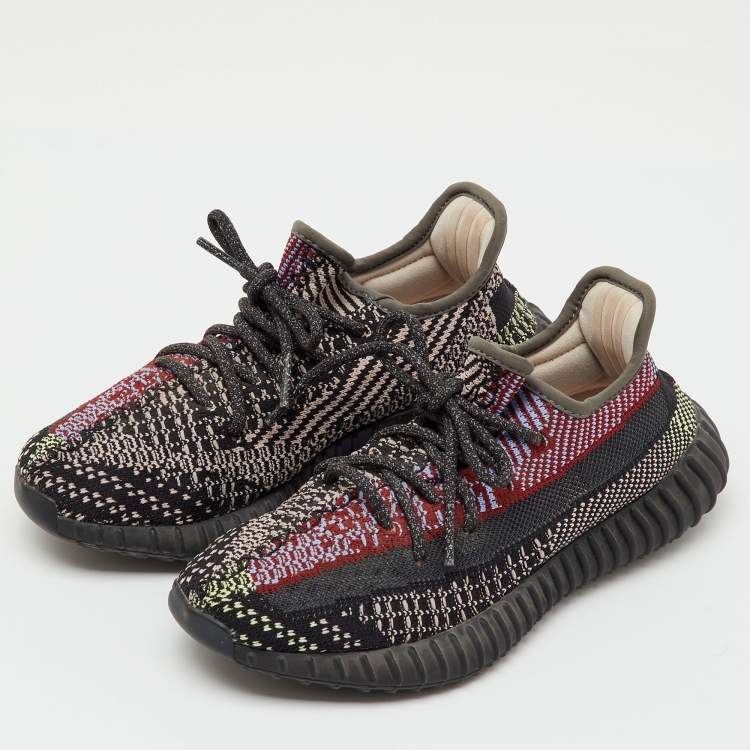 Pre Owned Yeezy x Adidas Multicolor Knit Fabric Boost 350 V2 Yecheil Sneakers Size 36 2/3