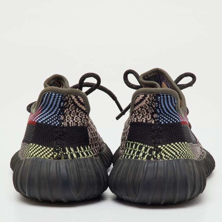 Pre Owned Yeezy x Adidas Multicolor Knit Fabric Boost 350 V2 Yecheil Sneakers Size 36 2/3