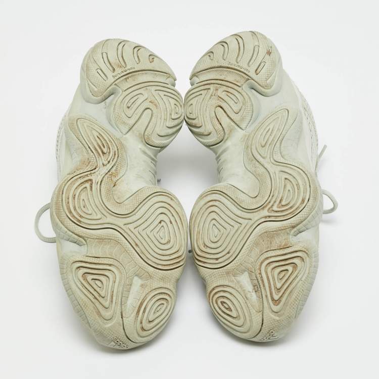 Pre Owned Yeezy x Adidas Grey Leather and Mesh 500 Salt Sneakers Size 42