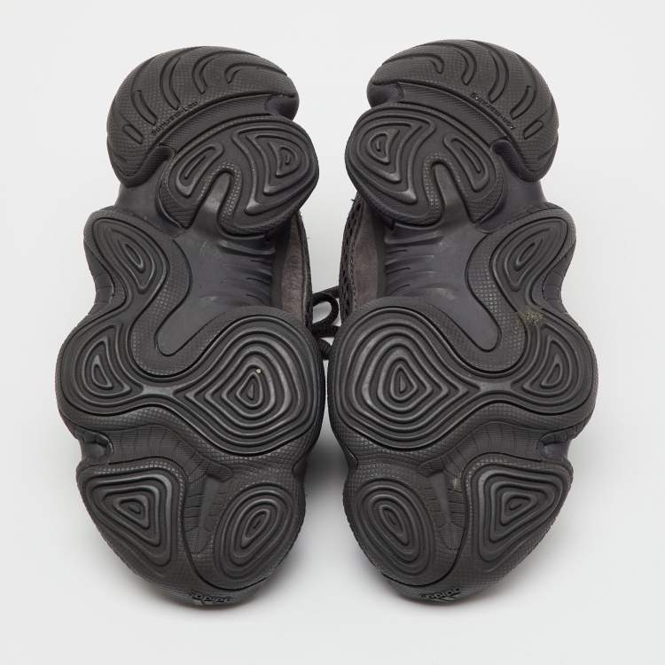 Pre Owned Yeezy x Adidas Grey Mesh, Suede And Leather Yeezy 500 Utility Black Sneakers Size 36 2/3