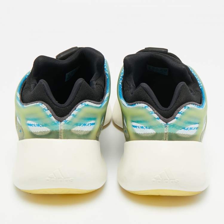 Pre Owned Yeezy x Adidas Blue/White Knit Fabric 700 V3 Arzareth Sneakers Size 42 2/3