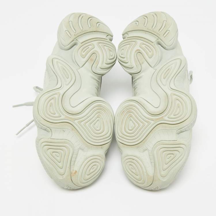 Pre Owned Yeezy x Adidas Grey Leather and Mesh 500 Salt Sneakers Size 38