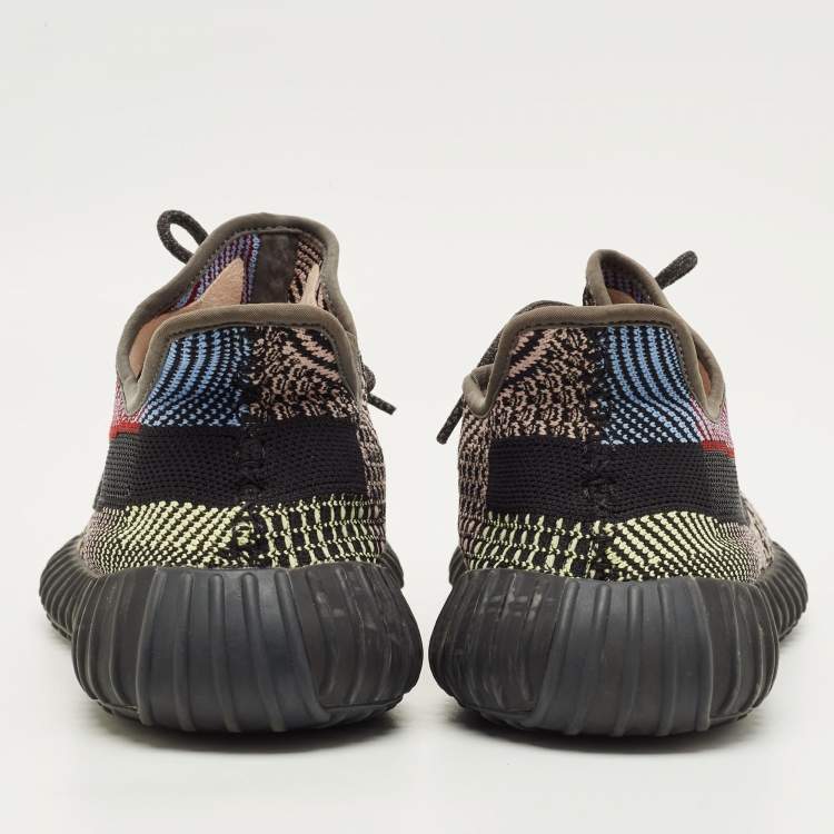 Pre Owned Yeezy x Adidas Boost 350 V2 Size 44.5 Multicolor Knit Fabric Low Top Sneakers