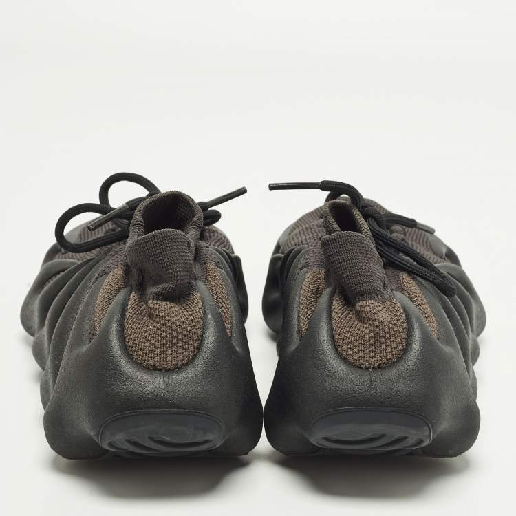 Pre Owned Yeezy x Adidas 450 Dark Slate Size 46 2/3 Black Knit Fabric Low Top Sneakers