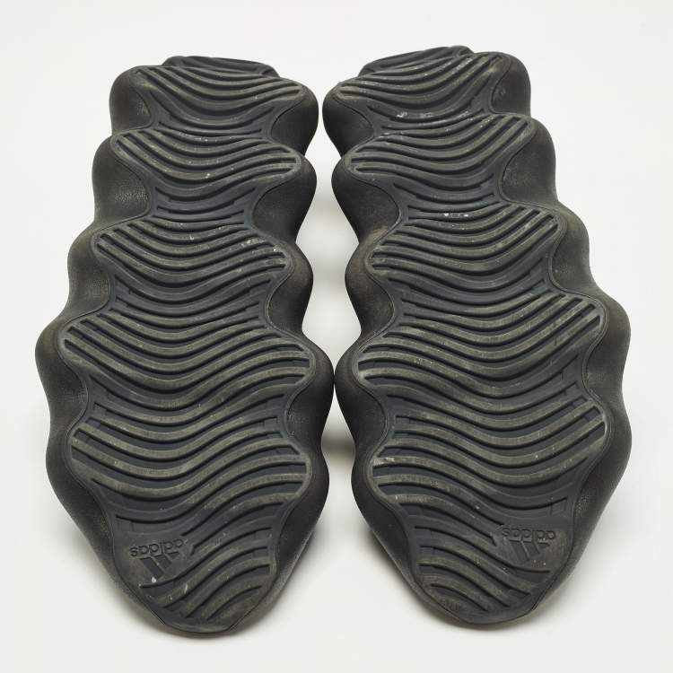 Pre Owned Yeezy x Adidas 450 Dark Slate Size 46 2/3 Black Knit Fabric Low Top Sneakers