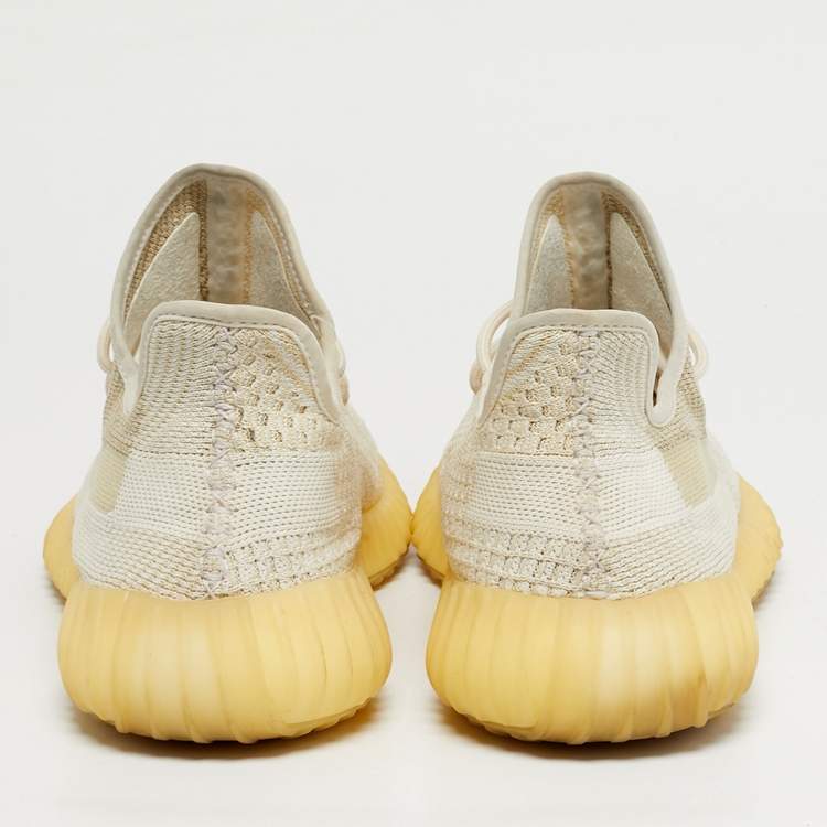 Pre Owned Yeezy x Adidas 350 V2 Light Size 47.5 Two Tone Knit Fabric Low Top Sneakers
