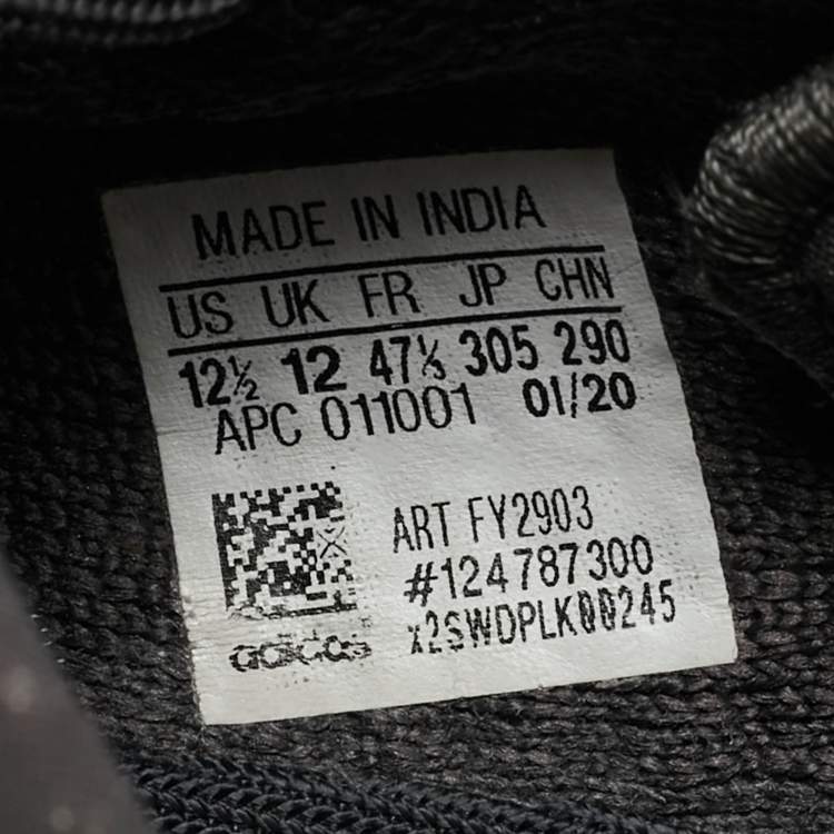 مملوكة مسبقًا Yeezy x Adidas Boost 350 V2 Cinder Size 47.5 Grey Knit Fabric Low Top Sneakers