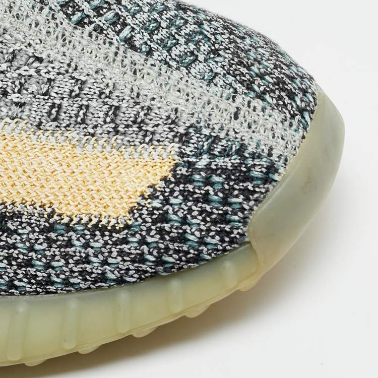 Pre Owned Yeezy x Adidas Boost 350 V2 Ash Blue Size 42 Multicolor Knit Fabric Low Top Sneakers