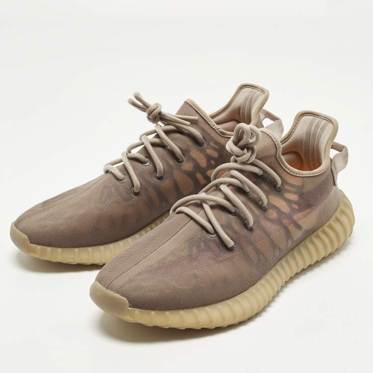 Pre Owned Yeezy x Adidas Boost 350 V2 Size 46.5 Purple Mesh Mono Mist Low Top Sneakers