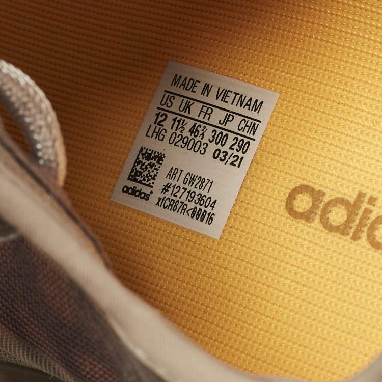 Pre Owned Yeezy x Adidas Boost 350 V2 Size 46.5 Purple Mesh Mono Mist Low Top Sneakers