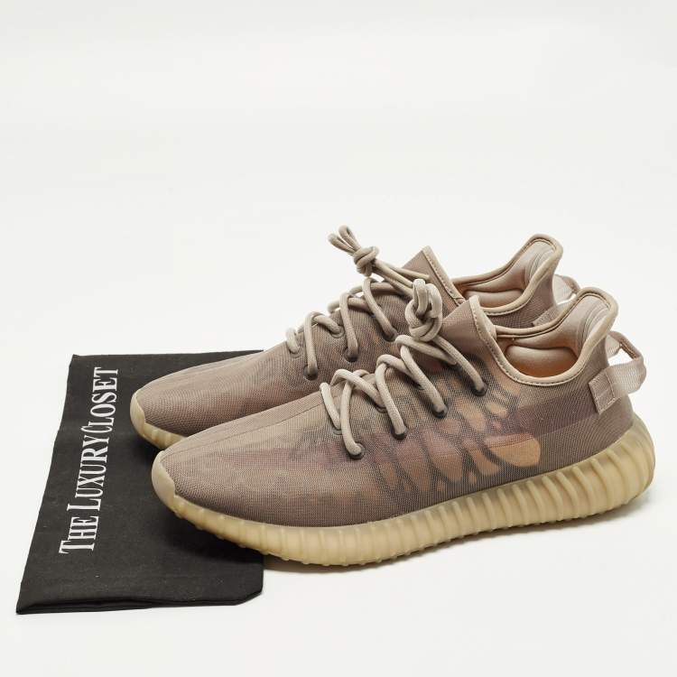 Pre Owned Yeezy x Adidas Boost 350 V2 Size 46.5 Purple Mesh Mono Mist Low Top Sneakers