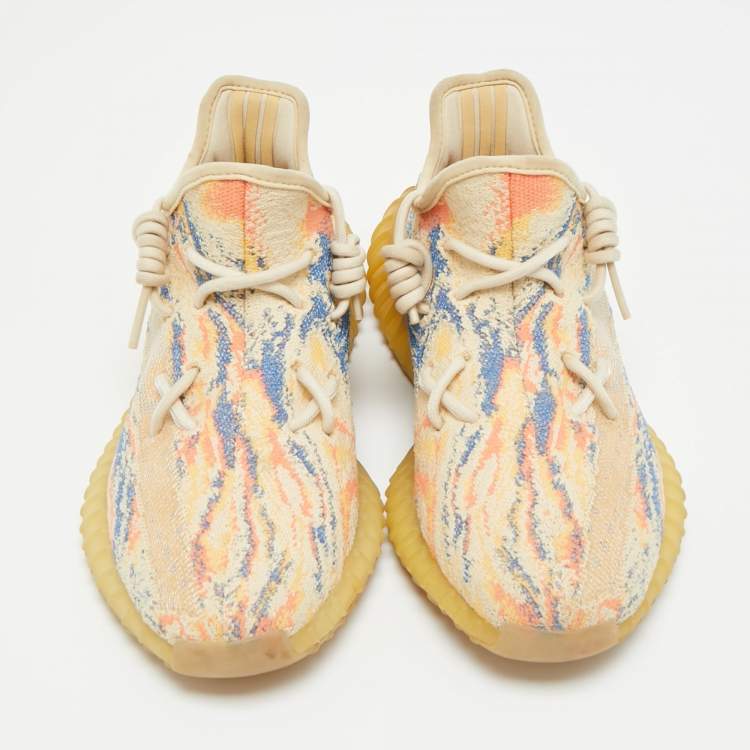 مملوكة مسبقًا Yeezy x Adidas Boost 350 V2 MX Oat Size 39 1/3 Multicolor Knit Fabric Low Top Sneakers