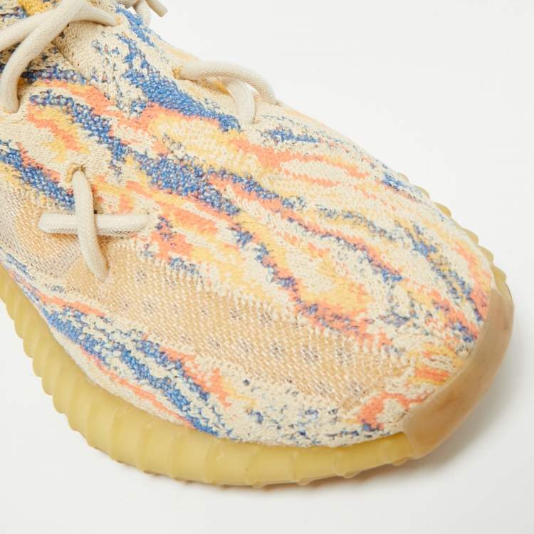 مملوكة مسبقًا Yeezy x Adidas Boost 350 V2 MX Oat Size 39 1/3 Multicolor Knit Fabric Low Top Sneakers