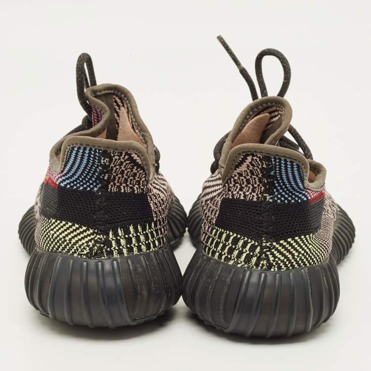 مملوكة مسبقًا Yeezy x Adidas Boost 350 V2 Yecheil Size 38.5 Multicolor Knit Fabric Low Top Sneakers