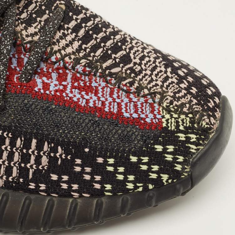 مملوكة مسبقًا Yeezy x Adidas Boost 350 V2 Yecheil Size 38.5 Multicolor Knit Fabric Low Top Sneakers