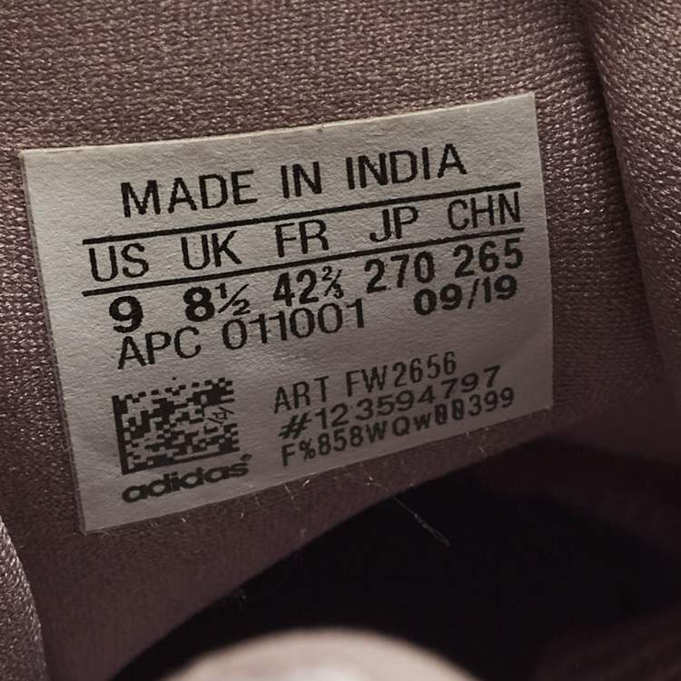 Pre Owned Yeezy x Adidas 500 'Soft Vision Size 42.5 Purple Fabric and Suede Lace Up Sneakers