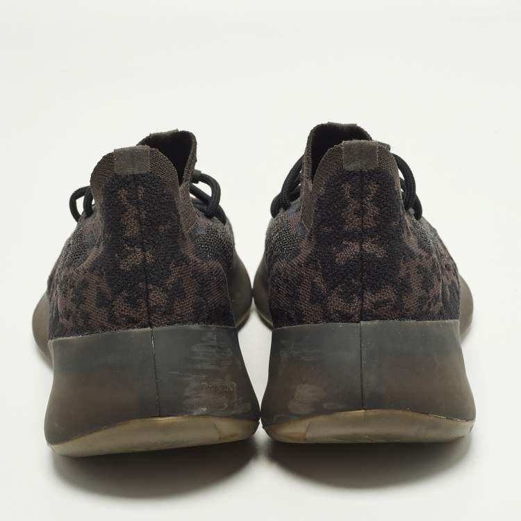 Pre Owned Yeezy x Adidas Boost 380 Size 44 Black/Brown Knit Fabric Low Top Sneakers