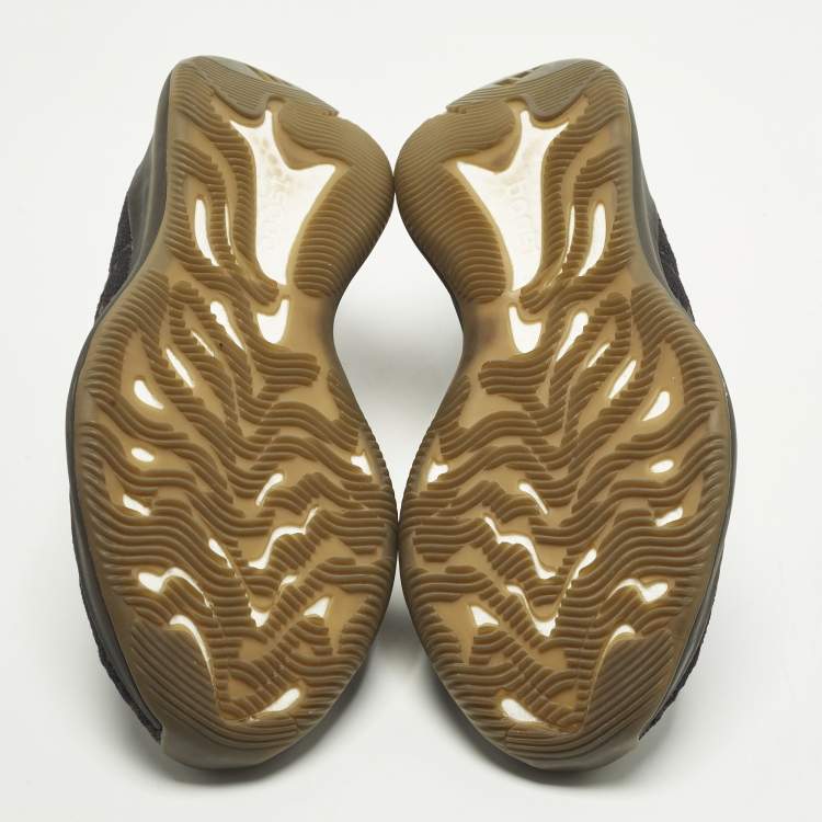 Pre Owned Yeezy x Adidas Boost 380 Size 44 Black/Brown Knit Fabric Low Top Sneakers