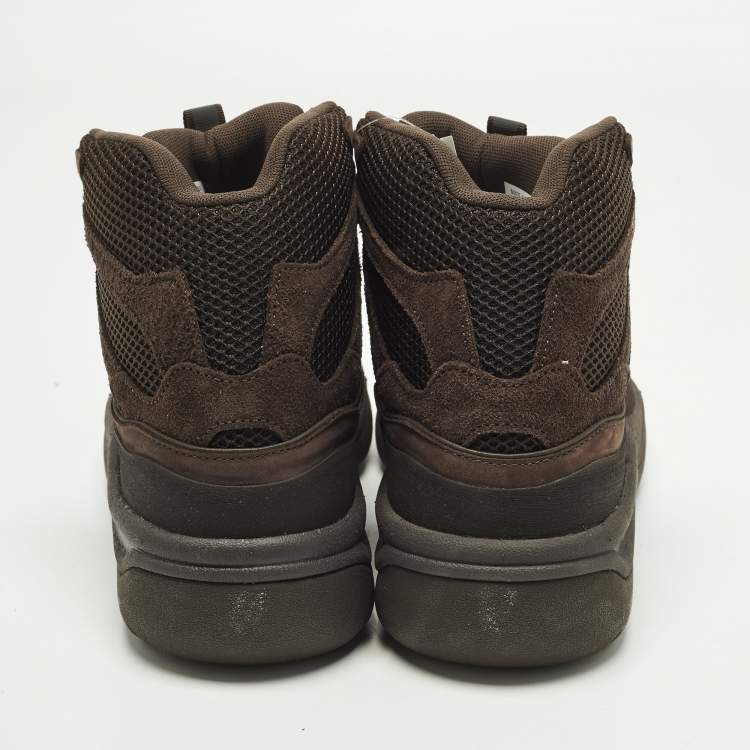 Pre Owned Yeezy x Adidas Desert Boot Size 44 Brown Suede Lace Up Sneakers