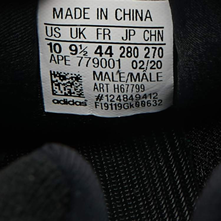 Pre Owned Yeezy x Adidas Yeezy 700 V3 Size 44 Black/Grey Knit Fabric and Mesh Low Top Sneakers