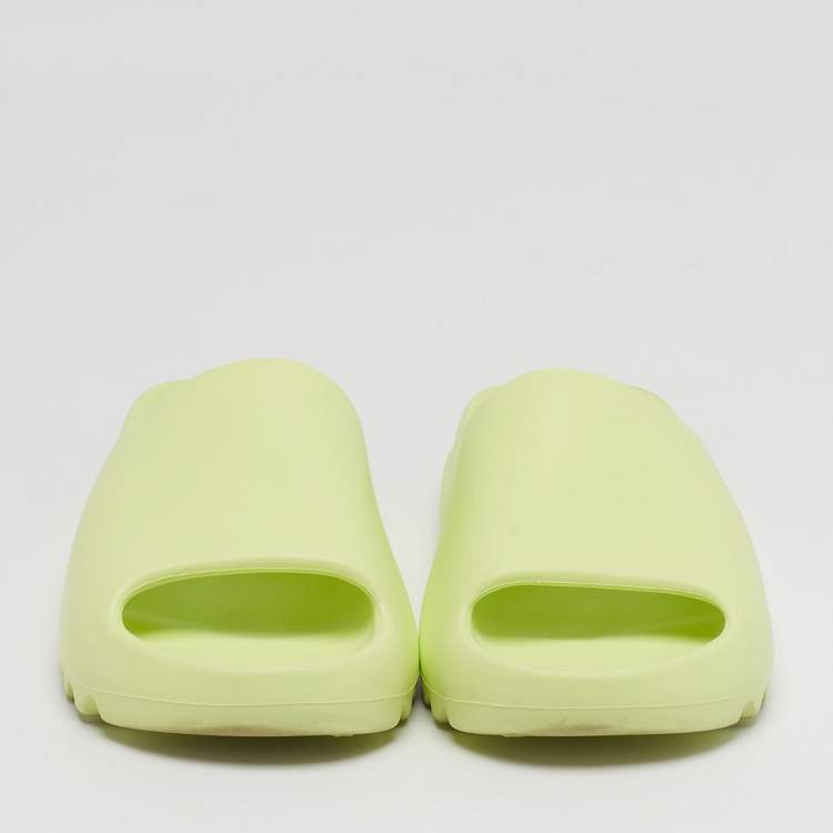 Pre Owned Yeezy x Adidas Glow Size 42 Neon Green Rubber Pool Slide