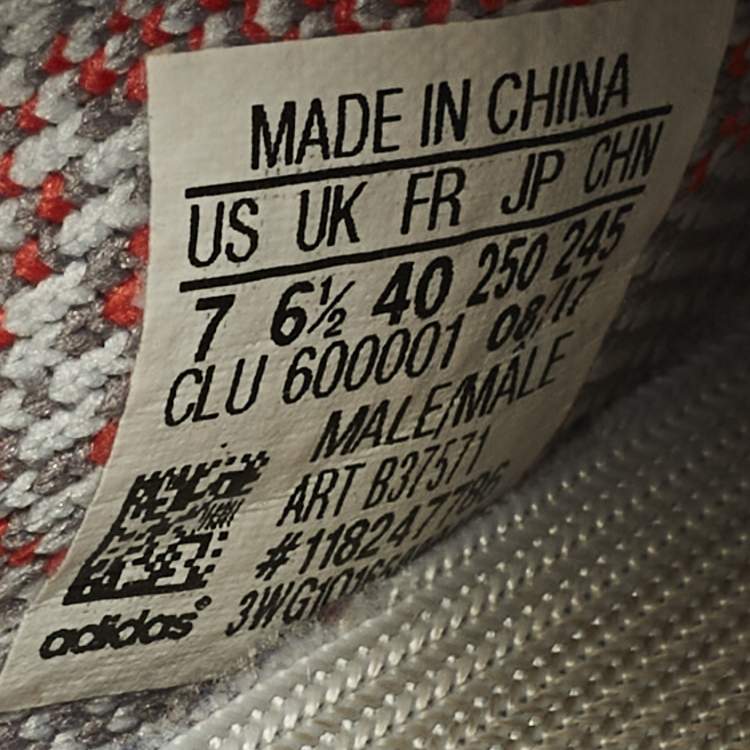 Pre Owned Yeezy x Adidas Boost 350 V2 Blue Tint Size 40 Light Blue/Grey Knit Fabric Sneakers