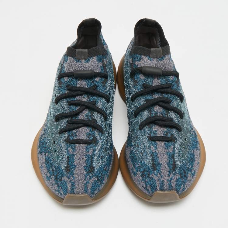 Pre Owned حذاء رياضي ييزي x أديداس كوفلايت بوست 380 أزرق/رمادي محبوك قياس 39 1/3