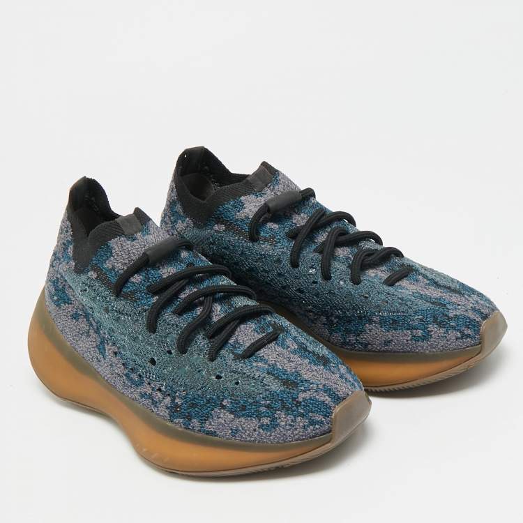 Pre Owned حذاء رياضي ييزي x أديداس كوفلايت بوست 380 أزرق/رمادي محبوك قياس 39 1/3