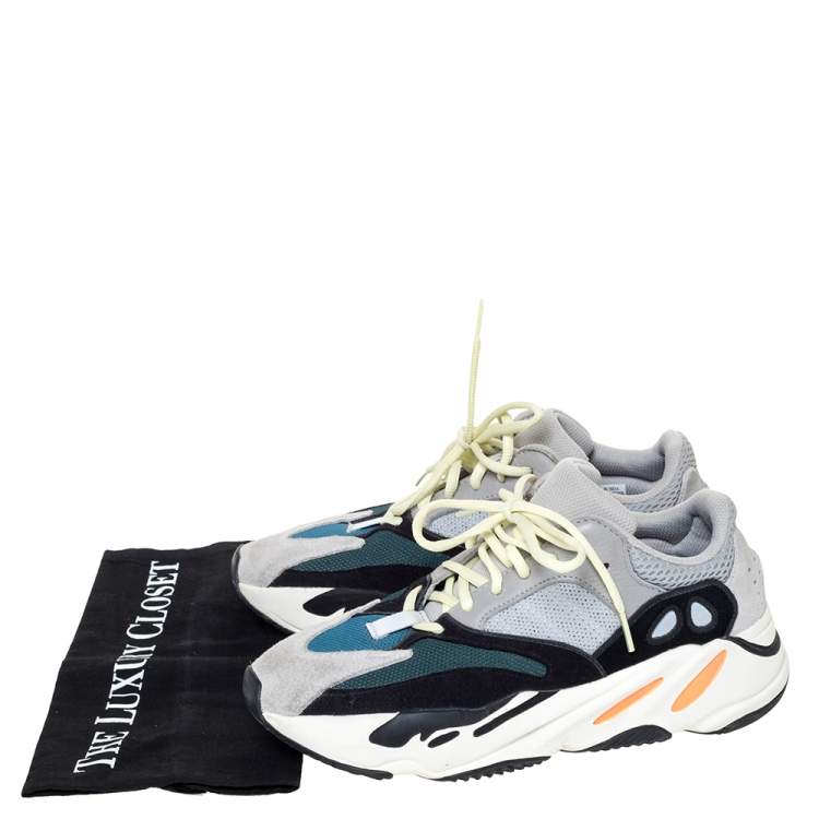 Pre Owned Yeezy x Adidas Multicolor Mix Media Boost 700 Wave Runner Sneakers Size 41.5