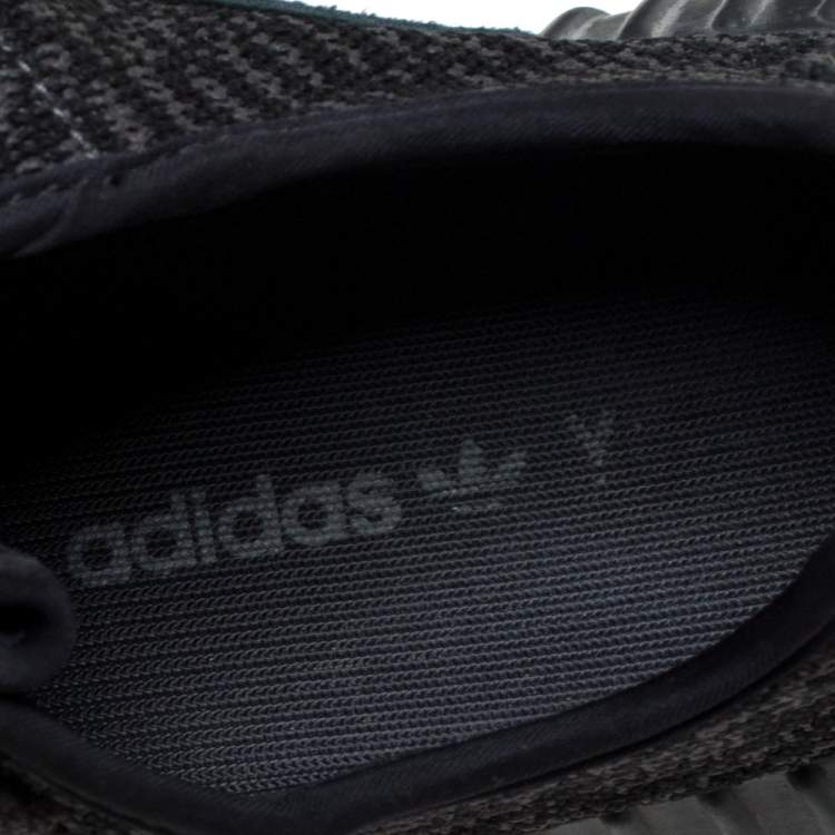 Pre Owned Yeezy x Adidas Black Cotton Knit Pirate Black Boost 350 Sneakers Size 42