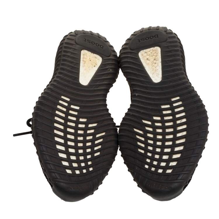 Pre Owned Yeezy x Adidas Cotton Knit Boost 350 V2 Core Black White Sneakers Size 42