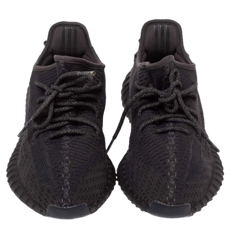 Yeezy x Adidas Black Cotton Knit Boost 350 V2 Static Non Reflective