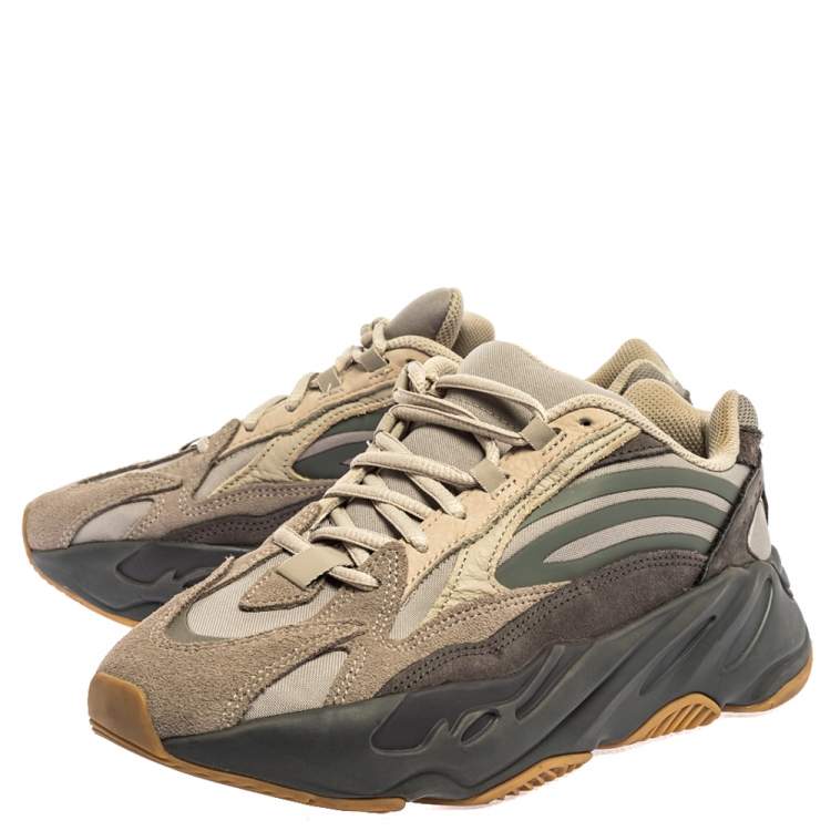 Pre Owned Yeezy x Adidas Grey Nubuck and Leather Boost 700 V2 Tephra Sneakers Size 39 1/3