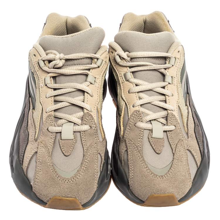 Pre Owned Yeezy x Adidas Grey Nubuck and Leather Boost 700 V2 Tephra Sneakers Size 39 1/3