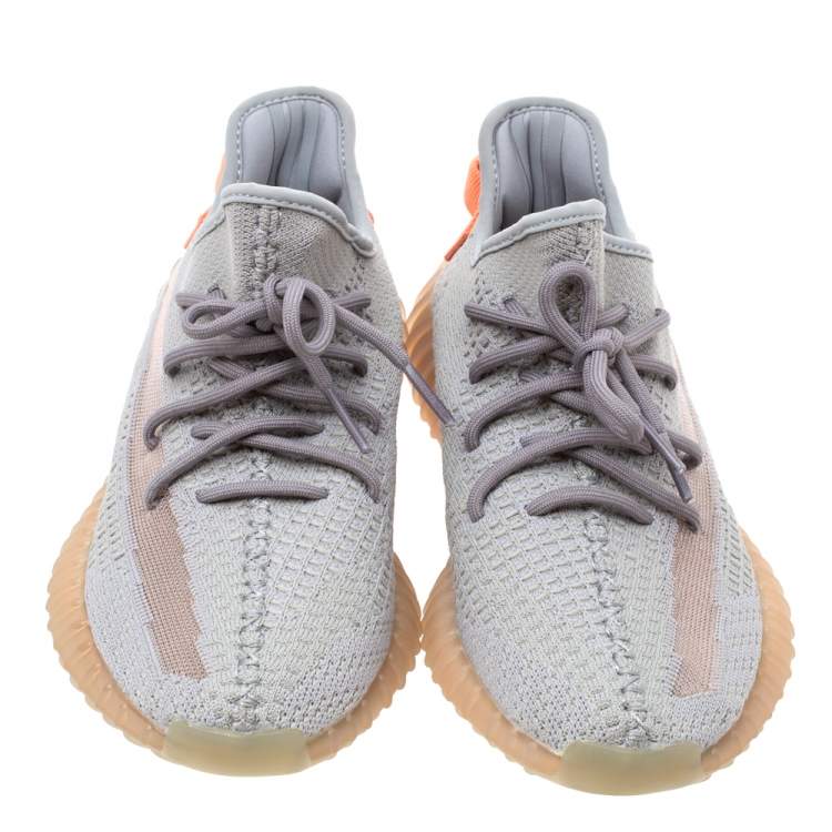 مملوكة مسبقًا Yeezy x Adidas Grey Cotton Knit Boost 350 V2 True Form Sneakers Size 43.5