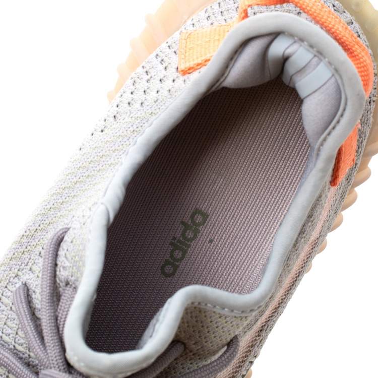 مملوكة مسبقًا Yeezy x Adidas Grey Cotton Knit Boost 350 V2 True Form Sneakers Size 43.5