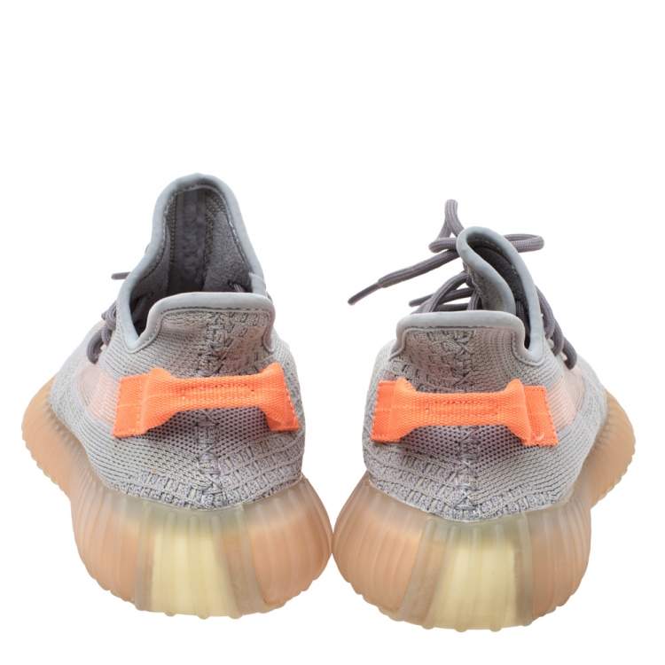 مملوكة مسبقًا Yeezy x Adidas Grey Cotton Knit Boost 350 V2 True Form Sneakers Size 43.5