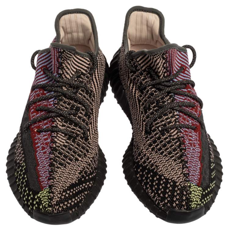 Pre Owned Yeezy x Adidas Multicolor Yecheil Cotton Knit Boost 350 V2 Sneakers Size 45.5