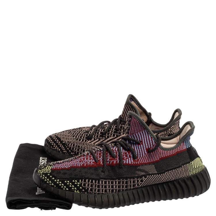 Pre Owned Yeezy x Adidas Multicolor Yecheil Cotton Knit Boost 350 V2 Sneakers Size 45.5