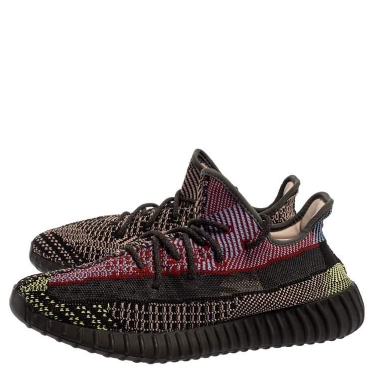 Pre Owned Yeezy x Adidas Multicolor Yecheil Cotton Knit Boost 350 V2 Sneakers Size 45.5