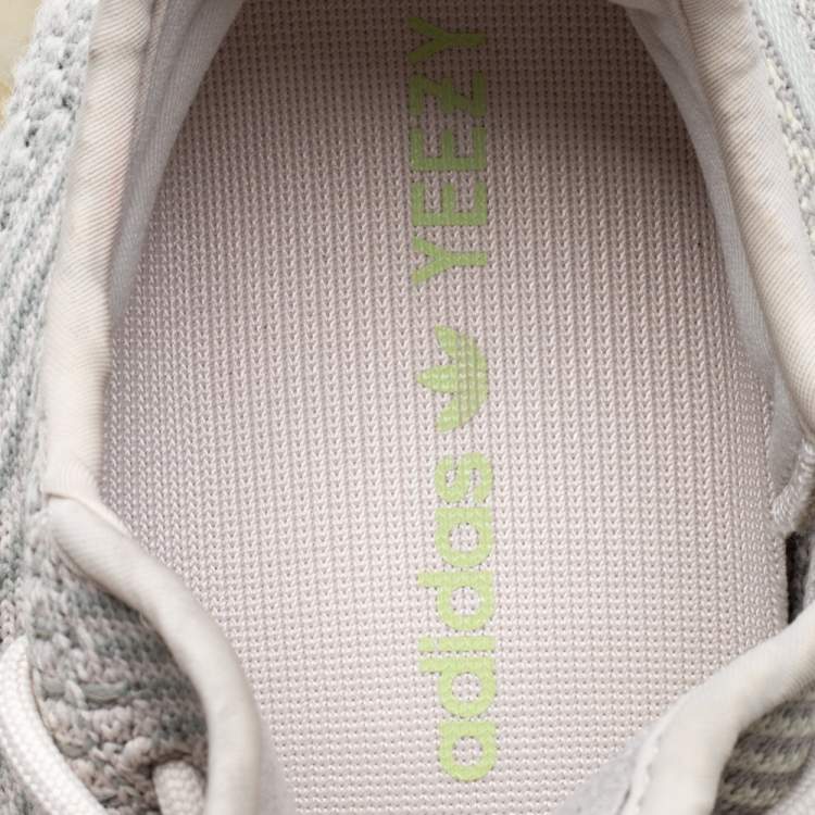 Pre Owned Yeezy x Adidas Grey Boost 350 V2 Citrin Non Reflective Sneakers Size 39 1/3