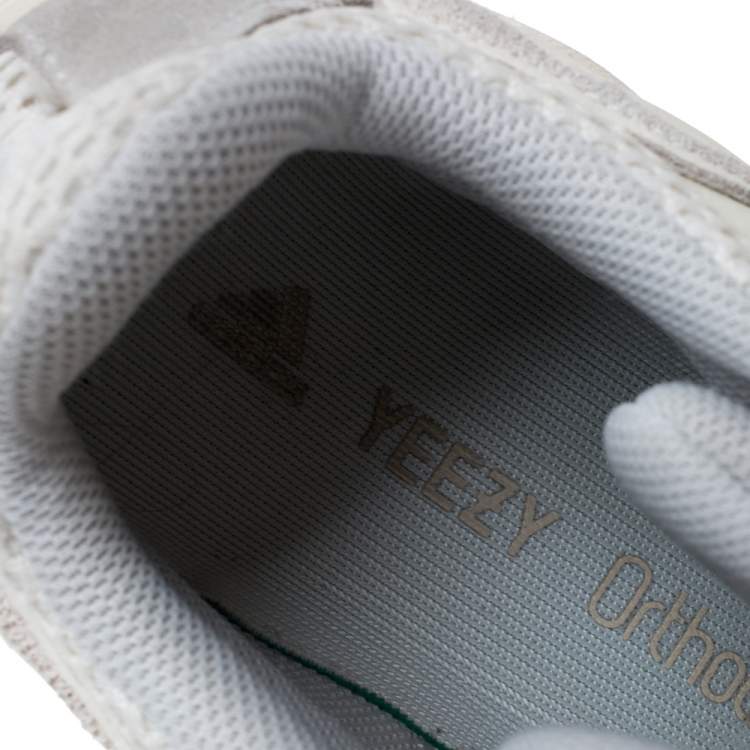 Pre Owned Yeezy x Adidas White Leather, Suede And Mesh Boost 700 Analog Sneakers Size 42
