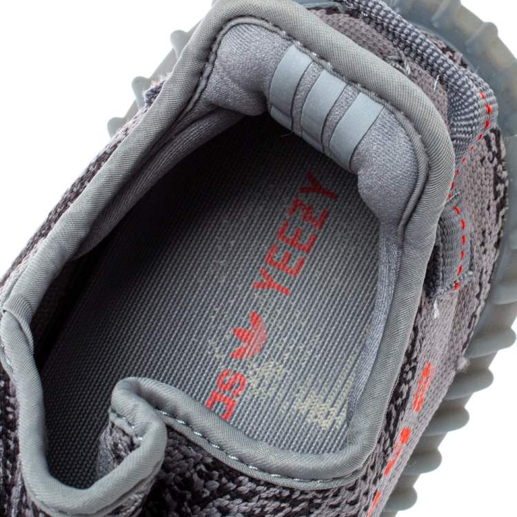 مملوكة مسبقًا Yeezy x Adidas Grey Cotton Knit Boost 350 V2 Beluga 2.0 Sneakers Size 43 1/3