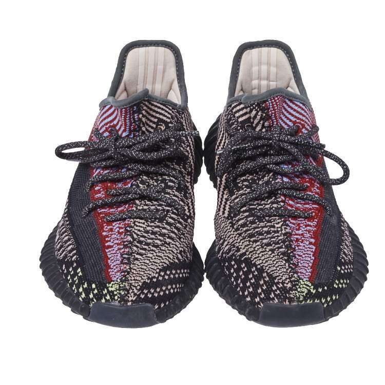 Pre Owned Yeezy x Adidas Multicolor Knit Fabric Boost 350 V2 Yecheil (Non-Reflective) Sneakers Size 40