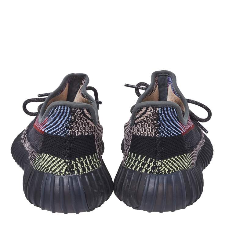 Pre Owned Yeezy x Adidas Multicolor Knit Fabric Boost 350 V2 Yecheil (Non-Reflective) Sneakers Size 40