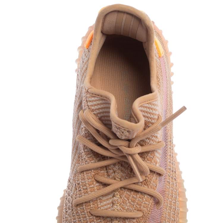 Pre Owned Adidas Yeezy Boost 350 V2 Cotton Knit Clay Sneakers Size 42 2/3