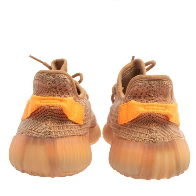 Pre Owned Adidas Yeezy Boost 350 V2 Cotton Knit Clay Sneakers Size 42 2/3